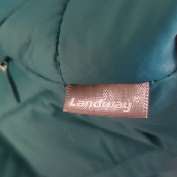 LANDWAY OUTERWEAR VEST HORSES. SZ 2XL. TEAL. ZIP UP - Picture 3 of 7